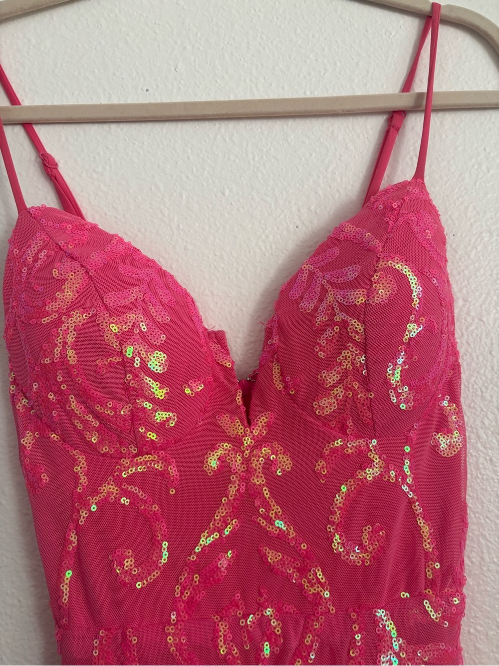 Windsor Julissa Pink Sequin Mesh Mermaid Dress XS - Picture 9 of 15